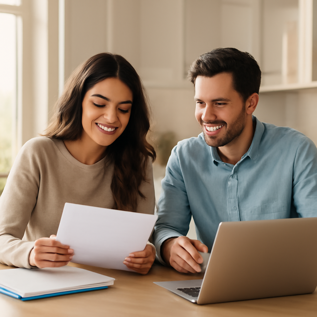 A homebuyer reviewing mortgage documents at a kitchen table in a Newark Delaware home, representing PMI and mortgage planning