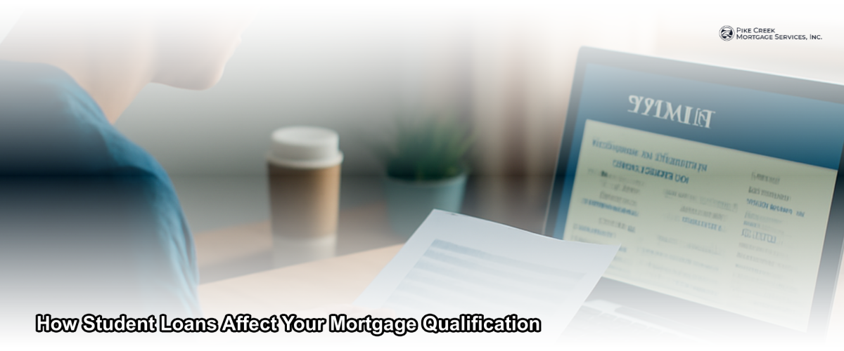 Young professional reviewing mortgage documents and student loan statements at a desk in Newark Delaware