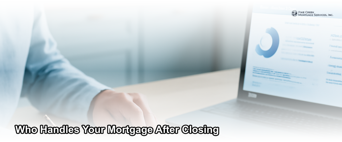 Homeowner reviewing mortgage servicing documents at a kitchen table after closing on a home in Newark Delaware